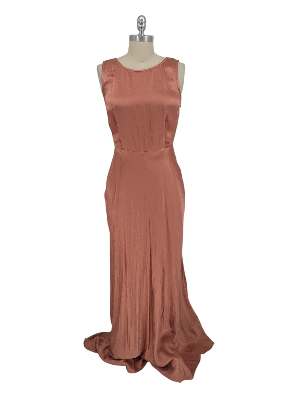 00808 BHLDN Ghost London Satin Maxi Dress Dusty Pink size Medium evening wedding